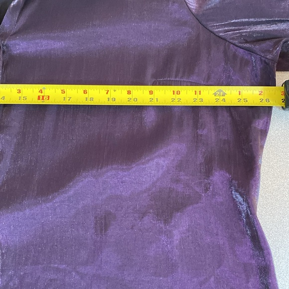 Venezia jeans Co. - shiny purple blouse. Size 18/20 - Picture 5 of 8